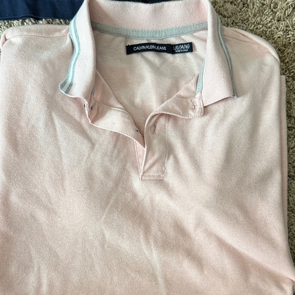 Calvin Klein Light Pink Polo Shirt - Picture 1 of 3
